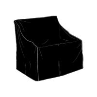 Чехол на кресло 113x83x75 см, черный, полиэстер