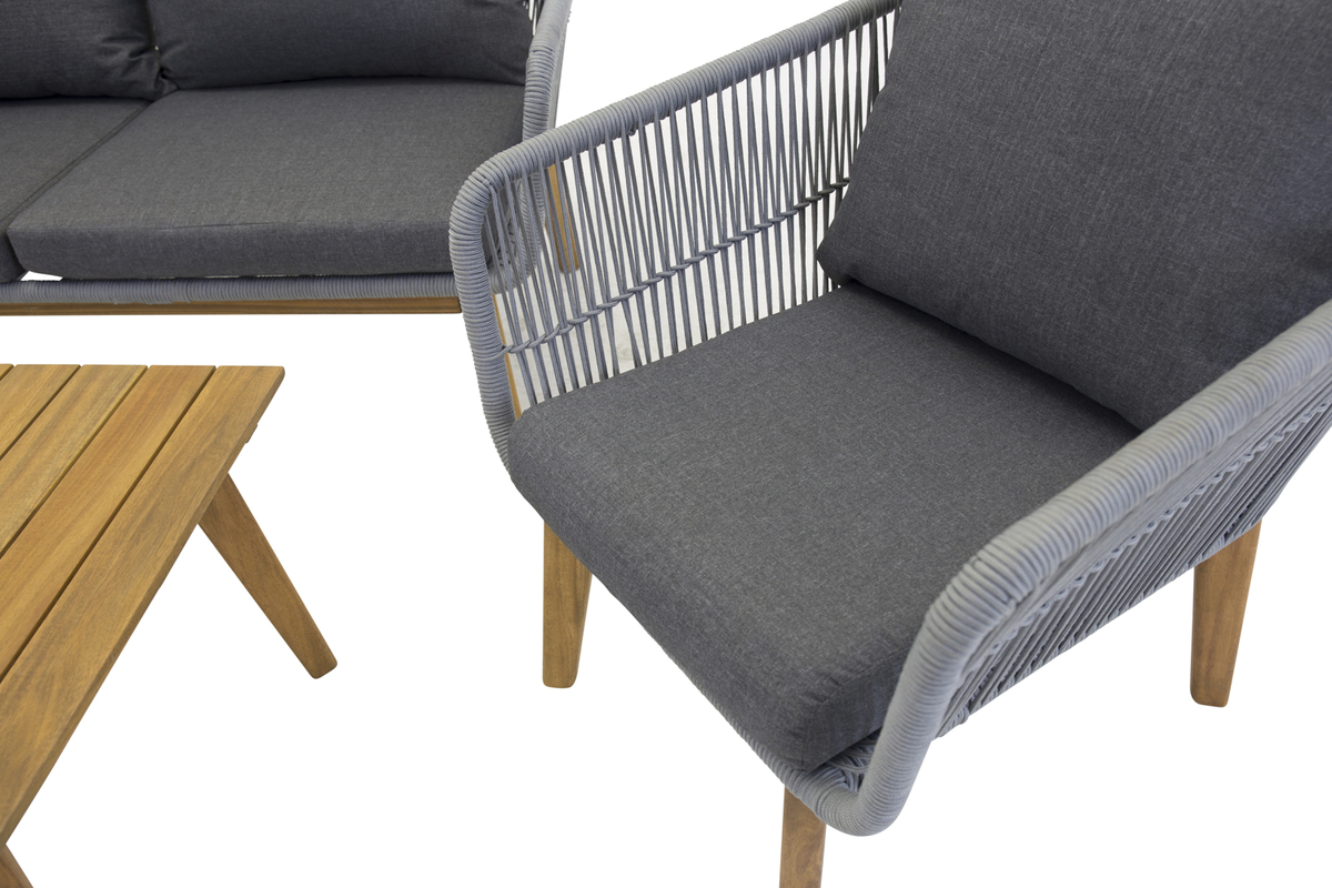 015173 Paris Sofa Set Gray, комплект с журнальным столиком