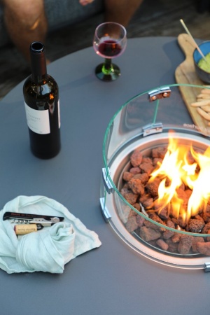 Orebro, гриль-стол квадратный, антрацит/алюминий