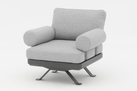 Lund D, комплект мебели антрацит/серый, алюминий