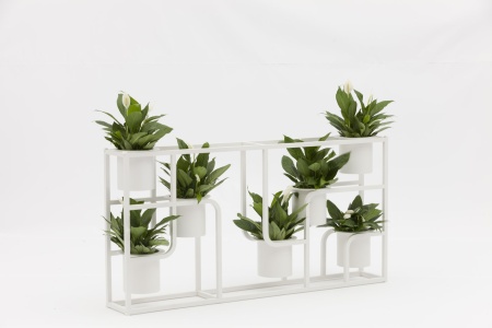 Скара, цветочница, белый, алюминий