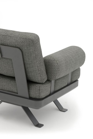 Lund D, комплект мебели антрацит/антрацит, алюминий