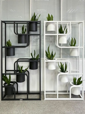 Скара, цветочница, белый, алюминий