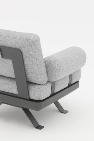 Lund D, комплект мебели антрацит/серый, алюминий