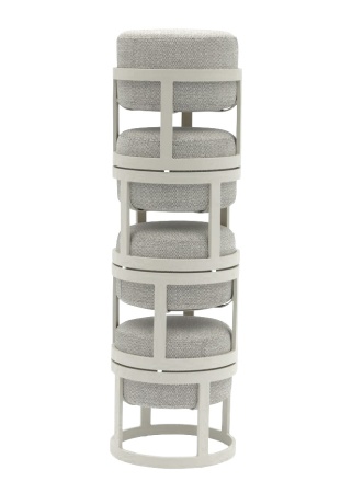 Tumba, комплект из 4х табуретов со столиком бежевый/коричневый