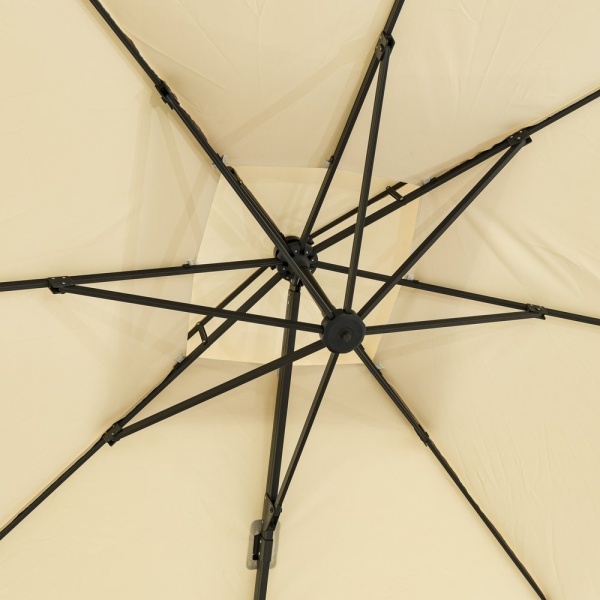 Varallo, зонт, антрацит/бежевый (комплект с утяжелителями и чехлом)
