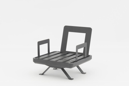 Lund D, комплект мебели антрацит/серый, алюминий