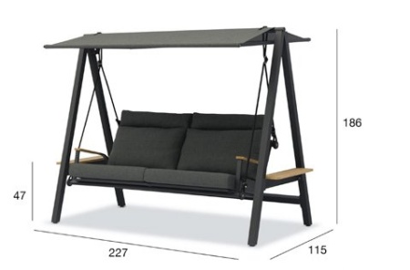 Качели Malmo антрацит/cв.серый