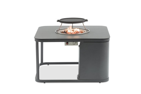 Orebro, гриль-стол квадратный, антрацит/алюминий