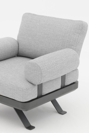 Lund D, комплект мебели антрацит/серый, алюминий