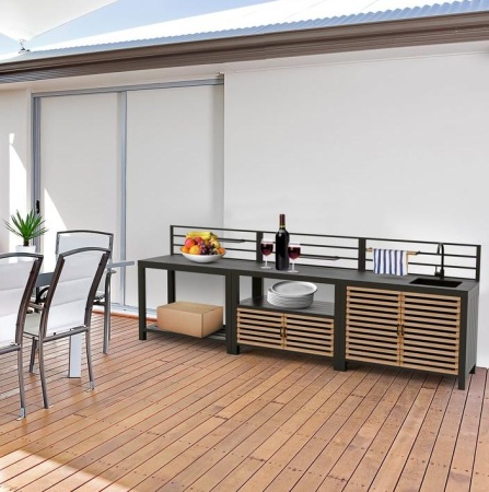 Bellac, уличная кухня антрацит/натуральный