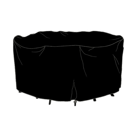 Чехол на обеденную группу d200*85см, черный, полиэстер Чехол на обеденную группу d200*85см, черный, полиэстер