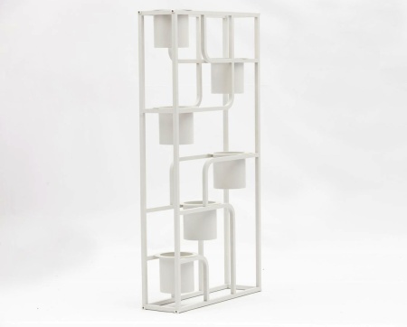 Скара, цветочница, белый, алюминий