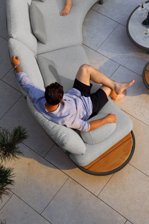 Gotland Lounge, комплект мебели c парными столиками антрацит/серый